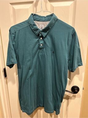 Volcom Teal Short-Sleeve Polo
